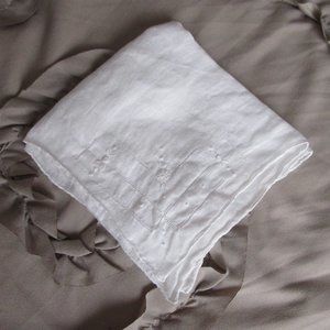 antique linen handkerchief pocket square
